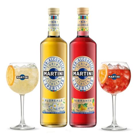 Martini Non Alcoholic Vibrante And Non Alcoholic Floreale