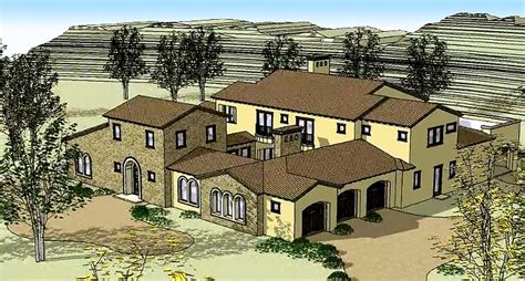 Tuscan Home With Two Courtyards 16377md Architectural Designs