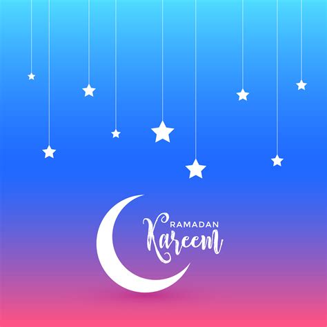 Beautiful Ramadan Kareem Design With Moon And Stars Download Free