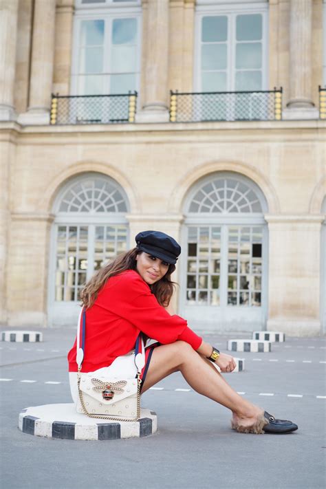 Paris Fashion Week Wearing Casual Style With Gucci Loafers