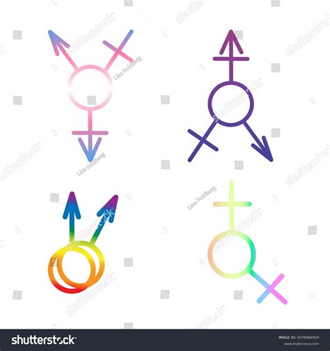 Gender Sexual Orientation Icon Set Isolated Stock Vector Royalty Free