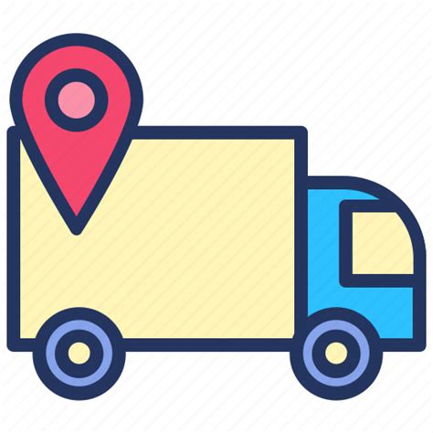 Delivery Ecommerce Gps Location Shipping Shop Truck Icon