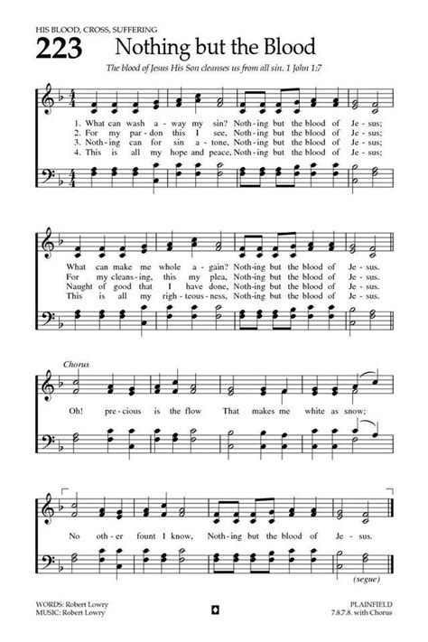 Nothing But The Blood Baptist Hymnal Page Gospel Song Lyrics Hymn Music Hymns Lyrics