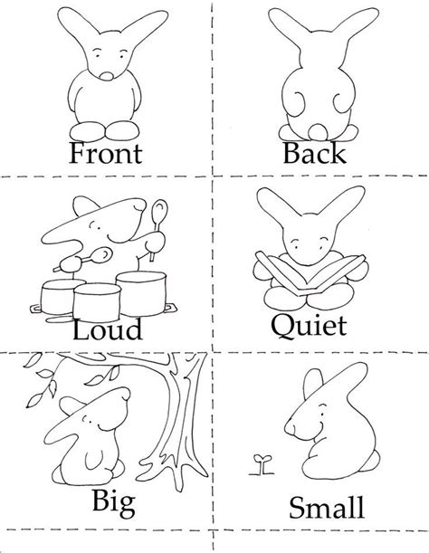 Opposites Coloring Pages Opposites Preschool Learning English For