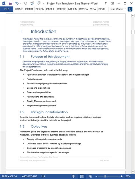 Social significance of the project. Project Plan Templates - 37 Page MS Word + 10 Excel ...