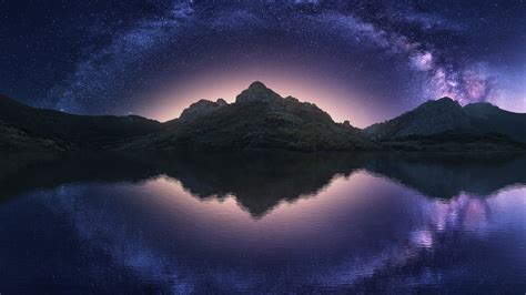 Milky Way Mountain Night Reflection Starry Sky HD Nature Wallpapers HD Wallpapers ID