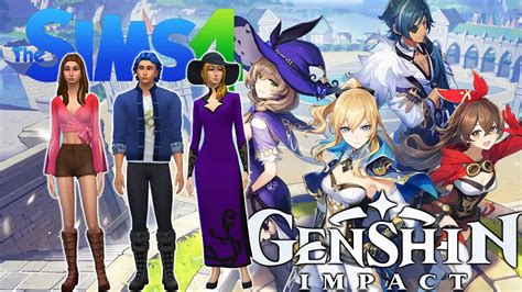Recreating The Genshin Impact Characters 🎮 The Sims 4 Create A Sim