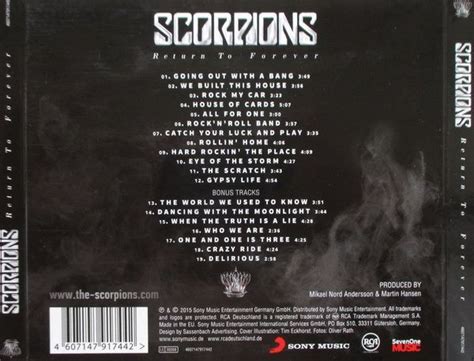 Scorpions Return To Forever 2015 Limited Deluxe Edition