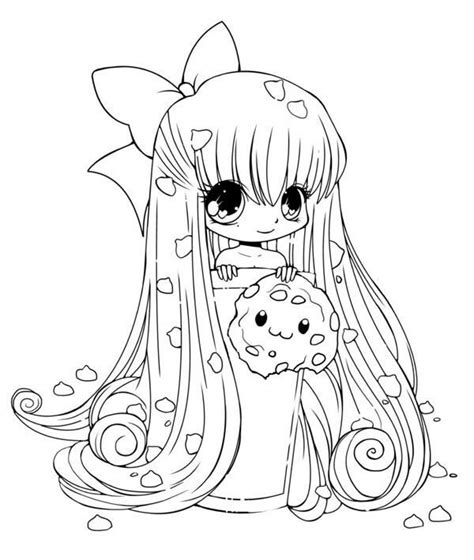 Puppy for girls coloring pages are a fun way for kids of all ages to develop creativity, focus, motor skills and color recognition. Girl cokies | Chibi coloring pages, Cute coloring pages ...