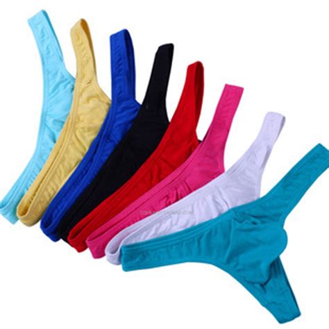 Sexy Men Underwear Low Rise Briefs Thongs Breathable U Convex Pouch
