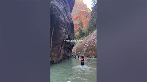 The Narrows At Zion National Park Water Was So Deep Youtube