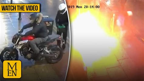 Shocking Cctv Footage Shows Moment Motorcyclists Set Fire To City