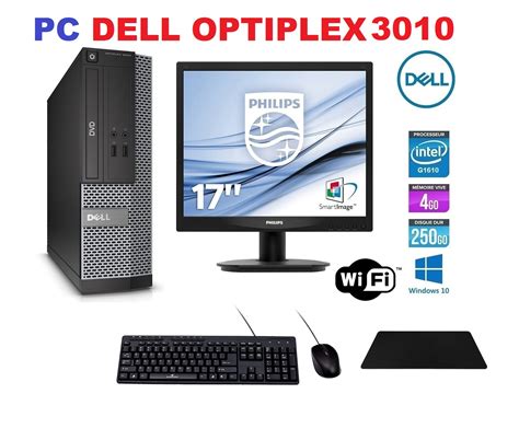 Dell Optiplex 3010 I Lcd 17 I Wifi I Win 10 Pro Pc Geant
