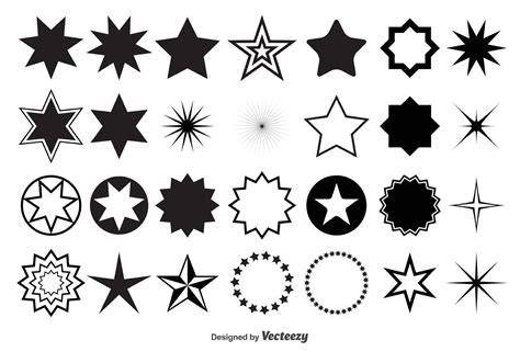 Formas De Estrellas Vectoriales 83380 Vector En Vecteezy