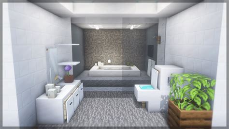 Minecraft How To Make A Modern Bathroom Youtube
