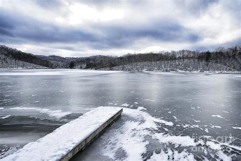 Winter Snow Dock Frozen Lake Photograph By Thomas R Fletcher