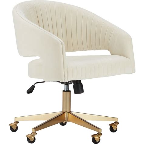 This product is available at cb2. Channel Ivory Velvet Office Chair + Reviews | CB2 in 2020 ...