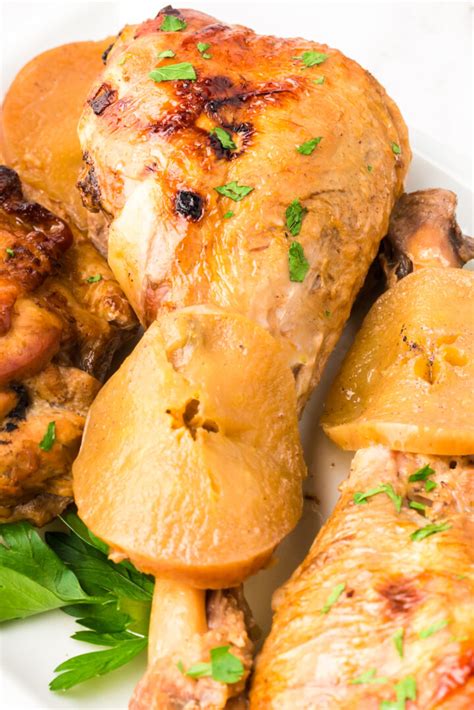 Easy Apple Cider Roasted Turkey Legs Easy Thanksgiving Recipe