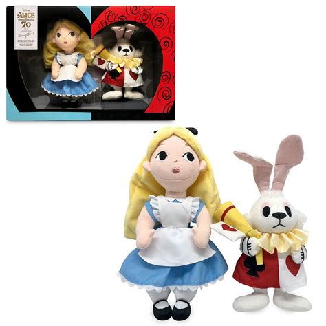 Alice And White Rabbit Alice In Wonderland By Mary Blair Plush Set