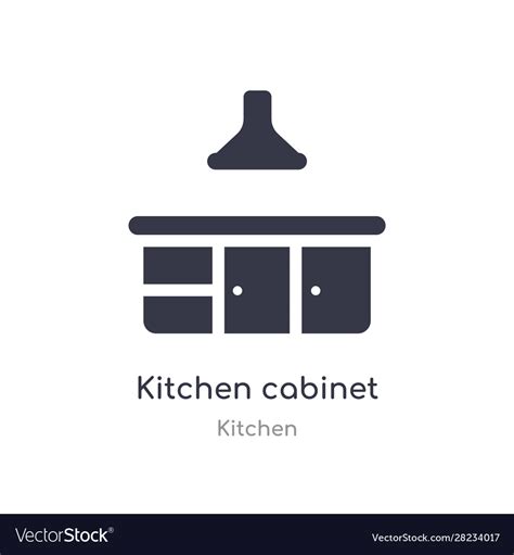 Kitchen Cabinet Icon Isolated Cabinet Royalty Free Vector