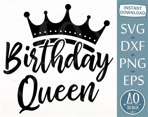 Birthday Font Birthday Queen Svg Free / Birthday Queen Digital Cut