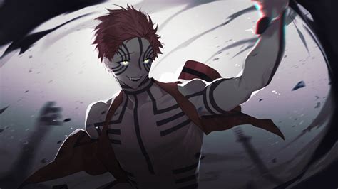 Demon Slayer Akaza With Red Hair Hd Anime Wallpapers Hd