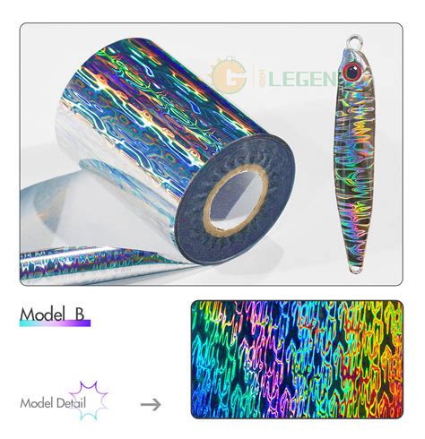 Fish Scale Pattern Holographic Hot Stamping Foil For Fishing Lure 64cm