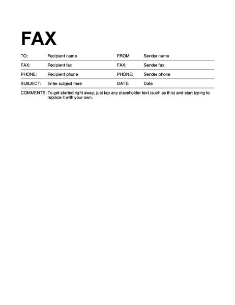 For much more formal situations, use this complete page. ️ Free Printable Basic Fax Cover Sheet Template ️