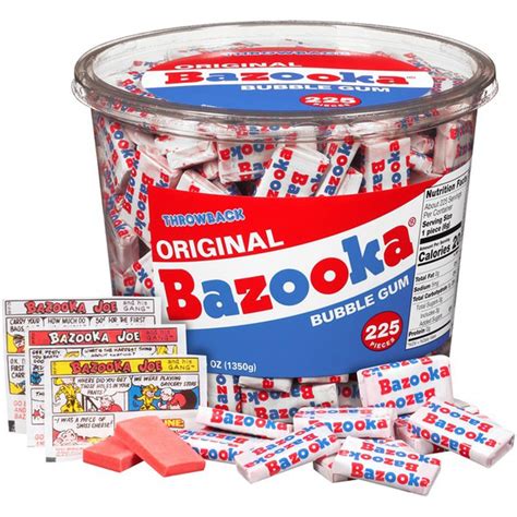 Bazooka Original Flavor Bubble Gum Individually Wrapped Bulk 225ct