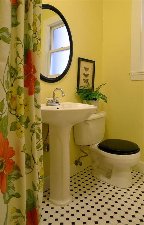 Yellow Black White Bathroom Yellow Bathroom Decor White Bathroom