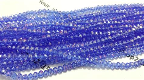 100 Faceted Rondelle Crystal Glass Beads 24 Colours 3x4mm Ebay