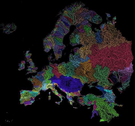 Map Of European Watersheds