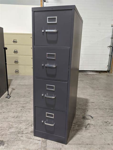When you remove drawers, always start with the top. Gray Hon 4 Drawer Vertical Filing Cabinets - 15x25