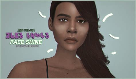 Блеск лица Face Shine By Sims3melancholic Грим для Sims 4 Косметика