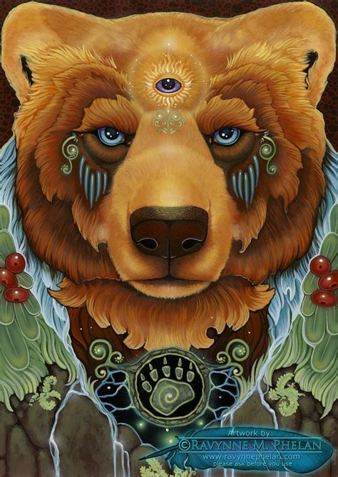 Ravynne Phelan Acrylic Earthspirit Spirit Animal Art Bear Spirit