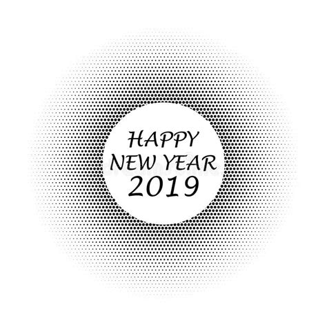Happy New Year 2019 Text Design Stock Vector Illustration Of Flyer