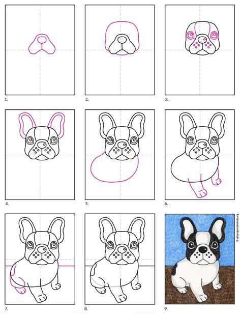 How To Draw A French Bulldog · Art Projects For Kids