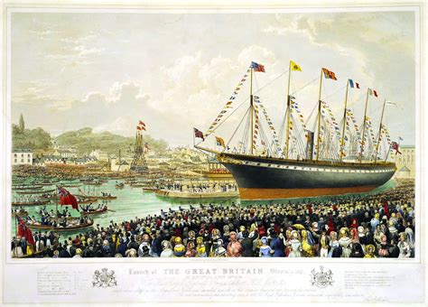 The Launch Of The Great Britain Steamship 1843 Ss Great Britain