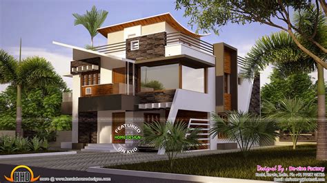 Floor Plan Of Ultra Modern House Kerala Home Design And