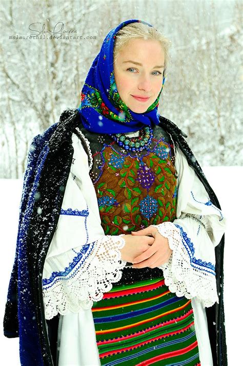 Blue Winter By Mslaurethil Romanian Clothing Traditional Fashion