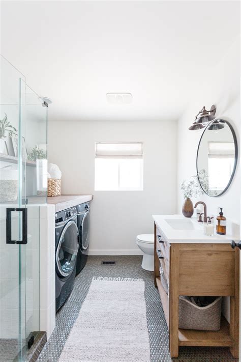 A bathroom waste line (the water that leaves the bathroom after being used) needs to be at least 3″ diameter. Organic Modern Home Tour in Venice Beach - HAVEN | Laundry ...