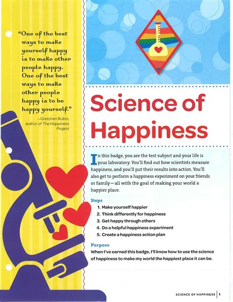 Science Of Happiness Girl Scout Activities Girl Scouts Cadettes