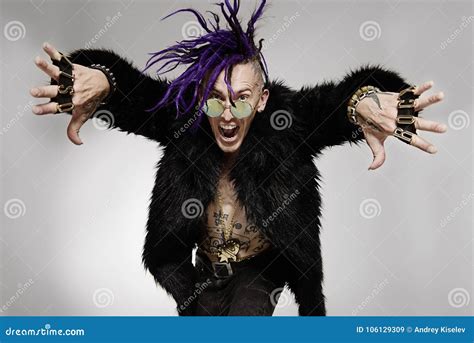 Portrait Of A Punk Stock Image Image Of Lifestyle Isolated 106129309