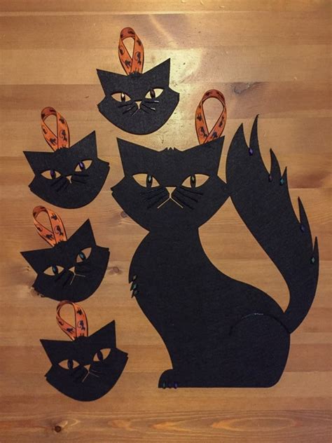 Black Cats Halloween Wall Decoration Etsy