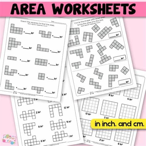 Area Worksheets - 2nd Grade Math Worksheets - itsybitsyfun.com