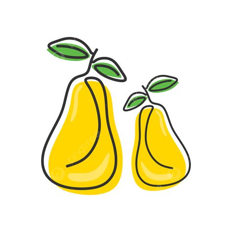 Aesthetic Art Vector Png Images Pear Line Art Aesthetic Pear Drawing