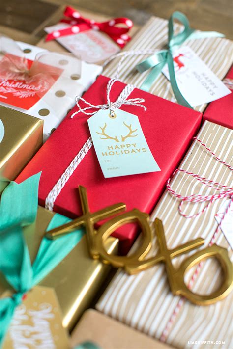 printable holiday gift labels tags   lia griffith studio