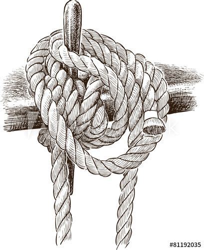 Rigging Rope Rope Drawing Drawings Ink Illustrations