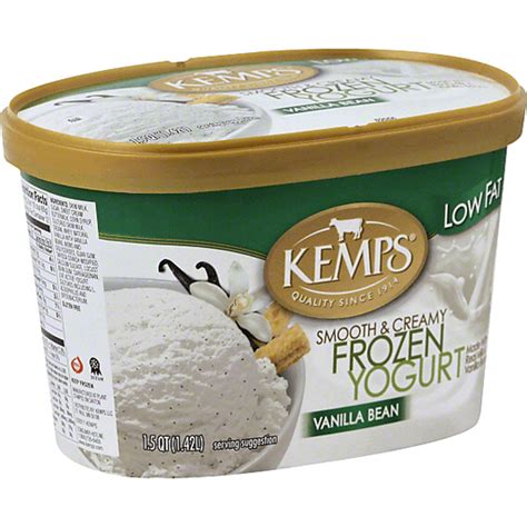 Kemps Smooth And Creamy Vanilla Bean Frozen Yogurt 15 Qt Tub Frozen
