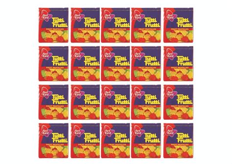 20x Red Band Tutti Frutti Fruit Flavour Jelly Candy Pastilles Gummy
